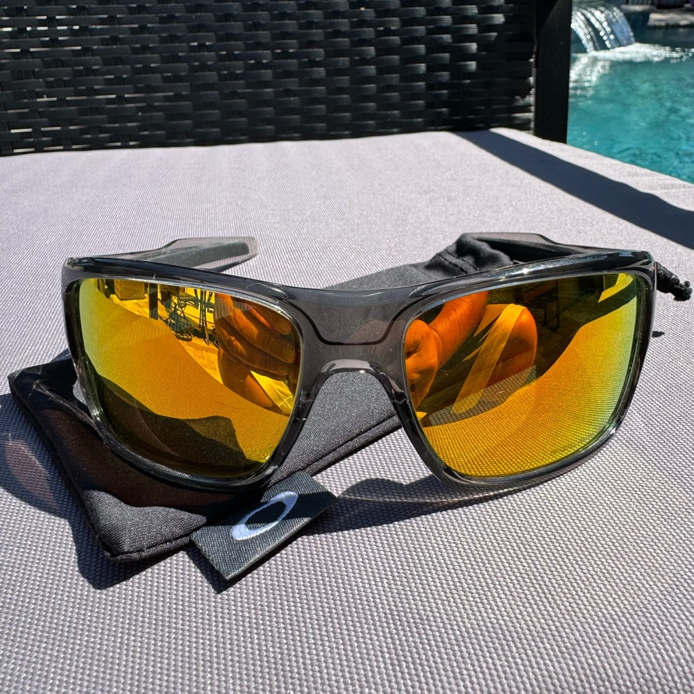 Oakley Sunglasses Prizm Ruby Polarized Lenses,  Grey Ink Frame